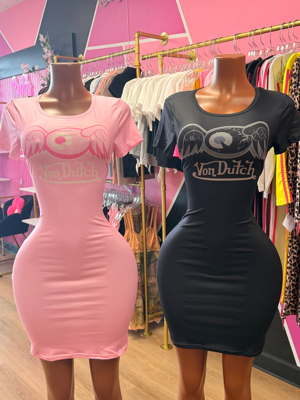 V Dutch Midi Dress