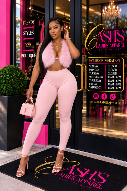Fur Pant Set